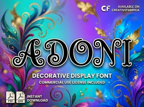 Adoni: A Whimsical Display Font for Enchanting Branding