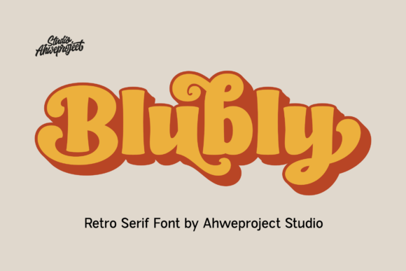 Blubly: A Bold Retro Serif Font for Eye-Catching Branding