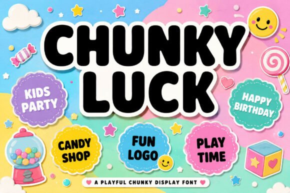 Chunky Luck Font for Bold Branding and Vintage Vibes
