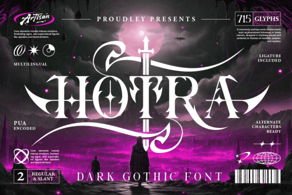 Hotra: The Dark Gothic Font That Elevates Brand Campaigns