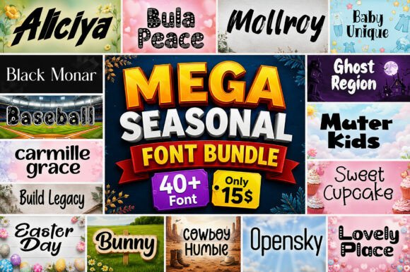 Mega Seasonal Bundle for Creative Typography and Branding