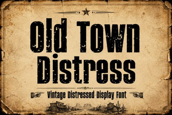 Old Town Distress Font for Bold Vintage Campaigns