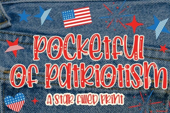 Pocketful of Patriotism: A Star-Filled Display Font for Festive Branding