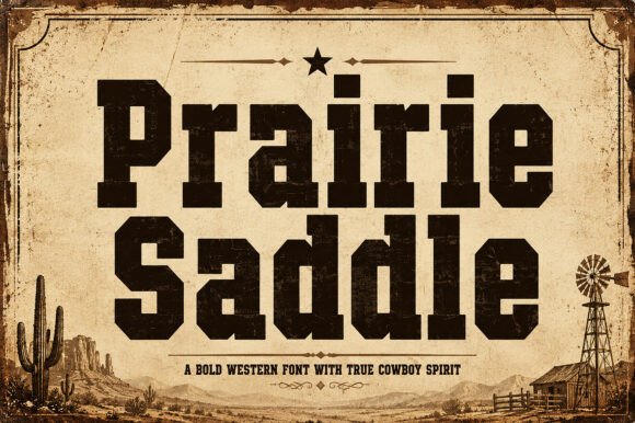 Prairie Saddle Font for Bold Western Branding