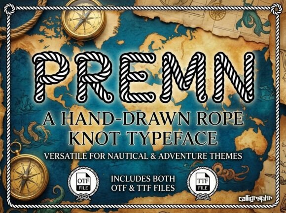 Premn: A Rugged Display Typeface for Bold Digital Designs