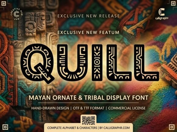 Quill: A Mayan-Inspired Display Font for Bold Branding