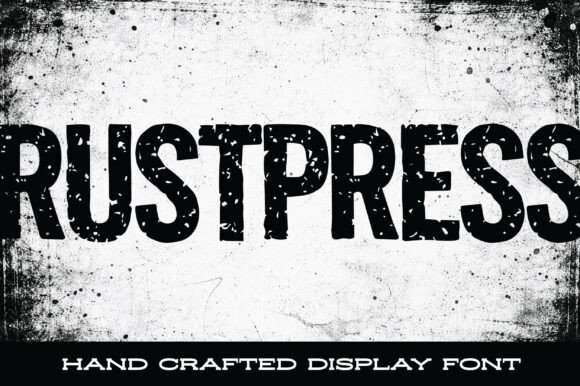 Rustpress: A Bold Display Font for Handmade Creations