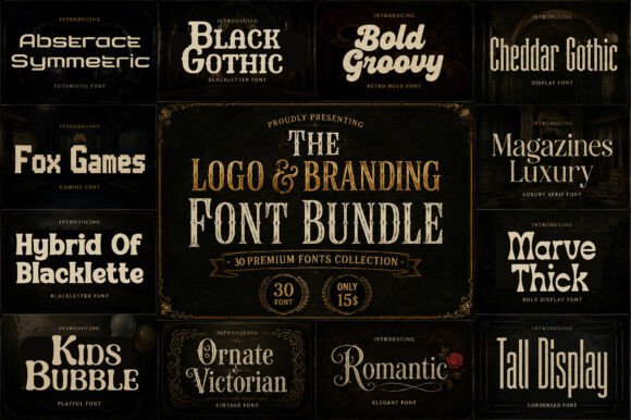 The Logo Branding Font Bundle for Editorial Design