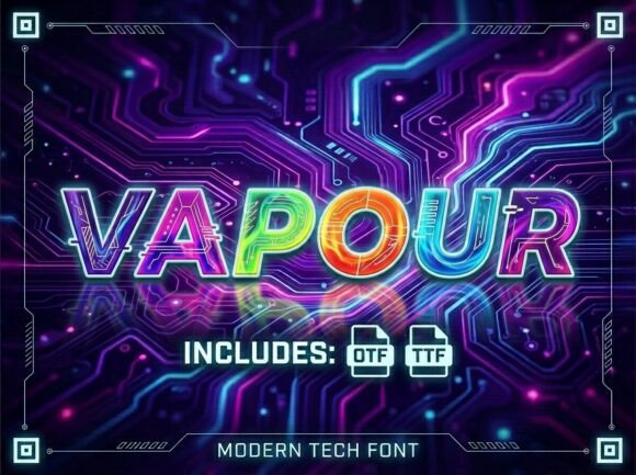 Vapour: A Cybernetic Typeface for Bold Branding