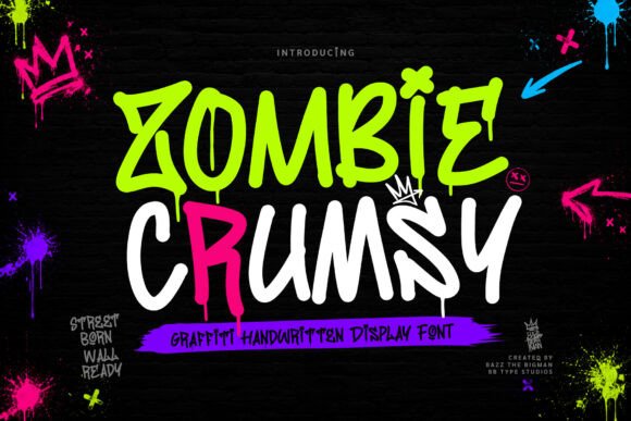 Zombie Crumsy Display Font for Bold Digital Branding